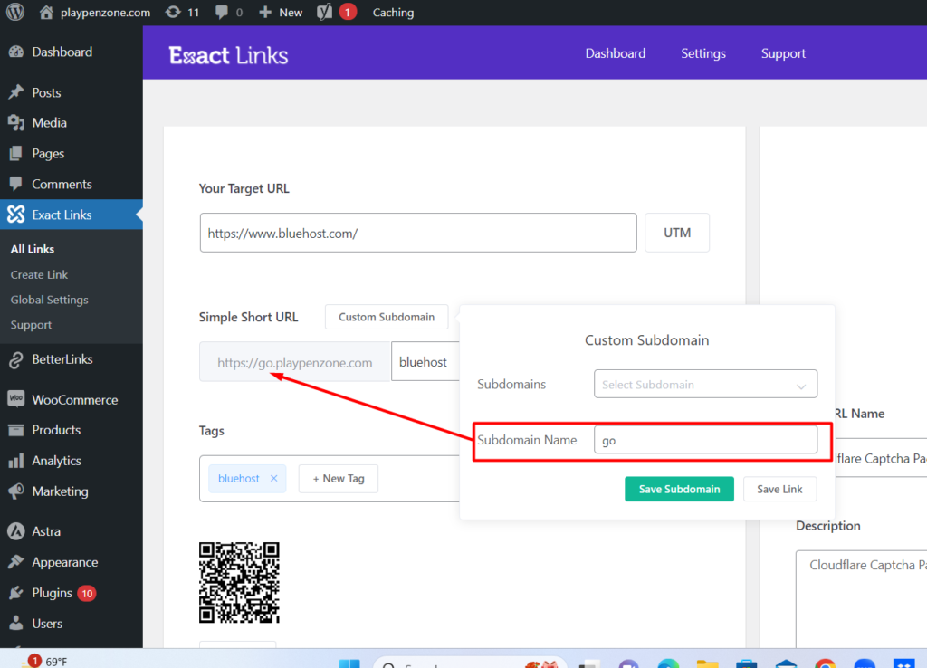 How to configure custom subdomain structure for your short link – Exact ...